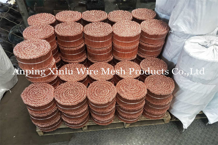 Double Loop Tie Wire - Bundle Packaging 14cm Length Garden 1.2mm Soft Copper Coated 20GA BWG22 Binding Loop Tie Wire