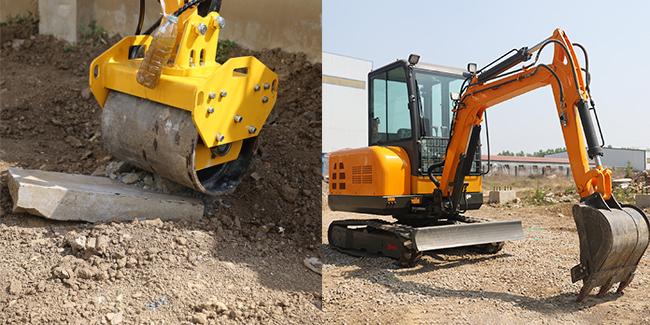 ISO9001 2.6Ton  Arm Cylinder Excavator With Rubber Track Excavator 1