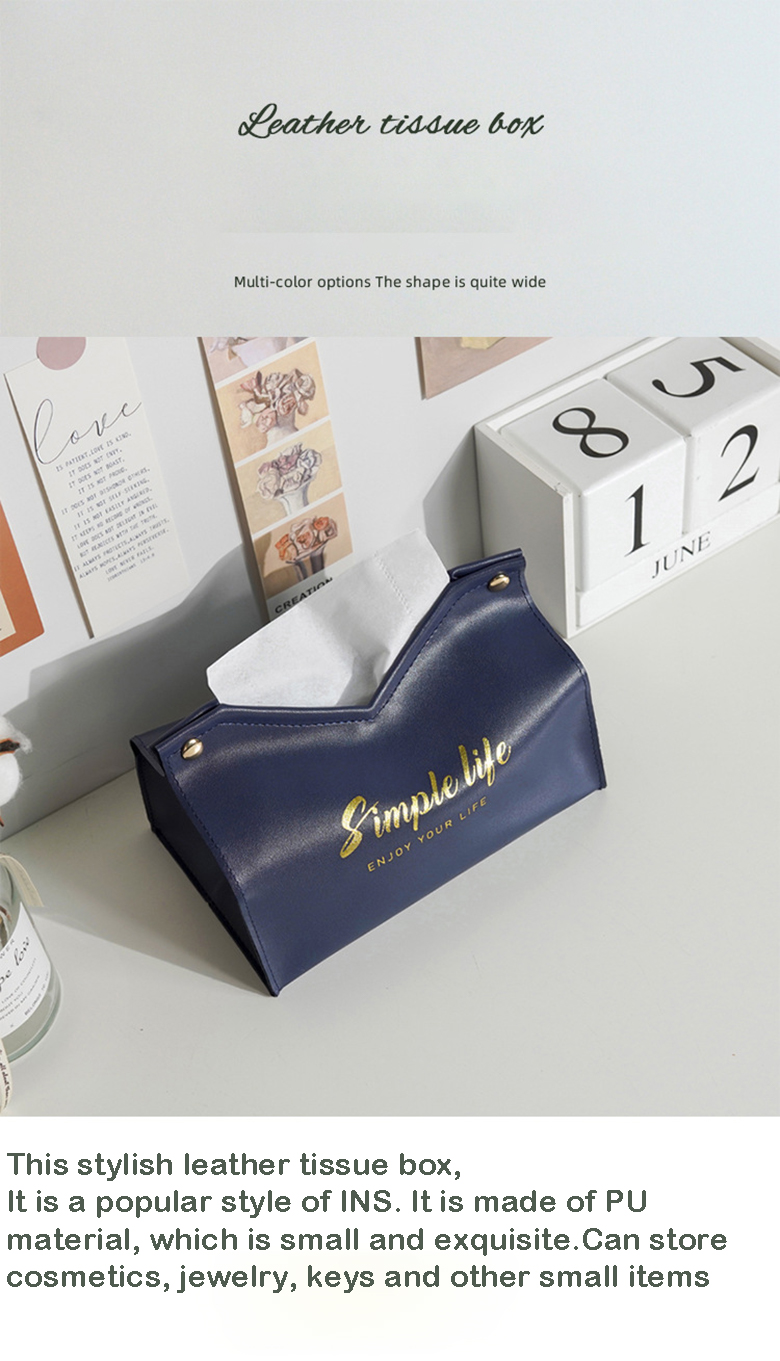 Custom Mini PU Leather Car Tissue Box Holder for Chic and Practical Storage