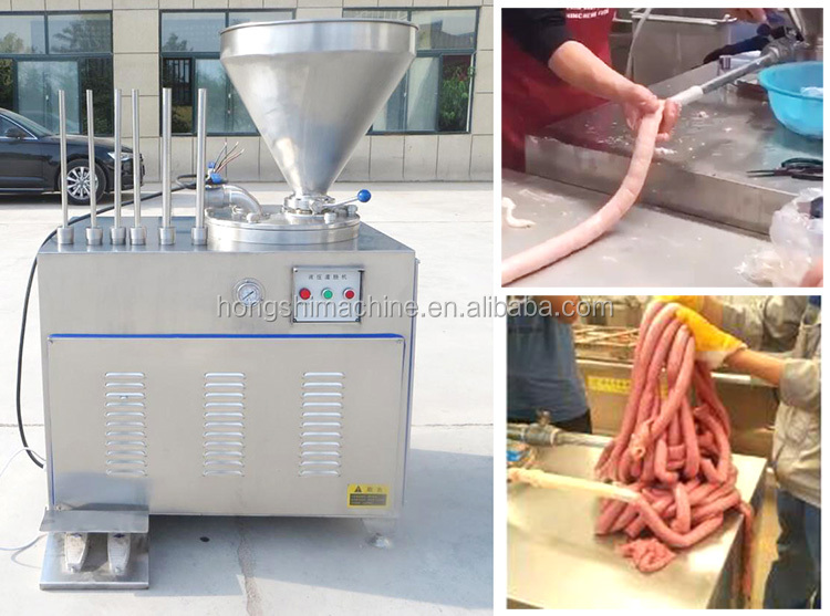 Commercial sausage making machine/Smoked meat sausage processing machine/Complete sausage Making Plant Production Line