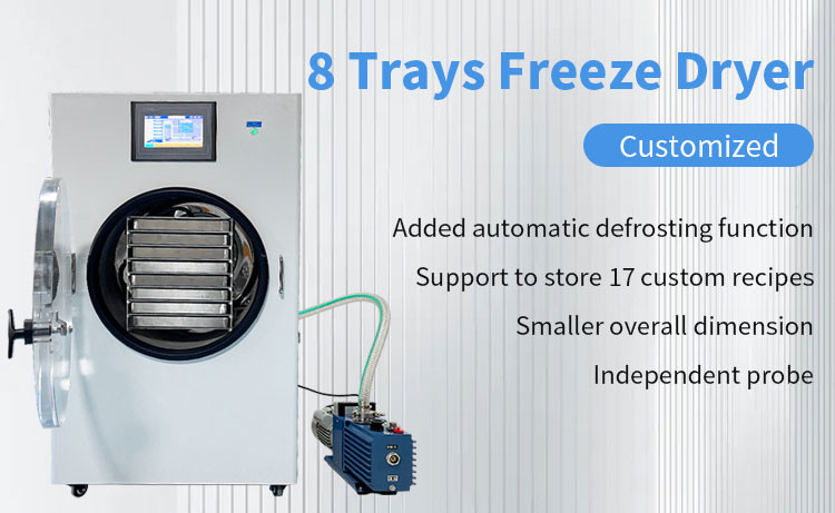 8 Tray Vacuum Freeze Dryer Vacuum Food Dryer Home 220 Volt