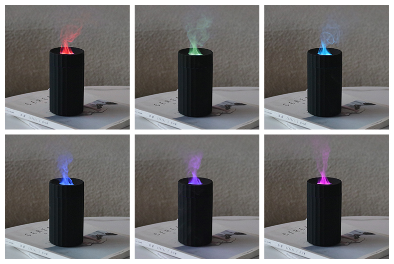 New Arrival New Hot Usb Essential Oil flame Aroma Diffuser Ultrasonic Air Portable Waterless Humidifier 100Ml Car Aroma Diffuser
