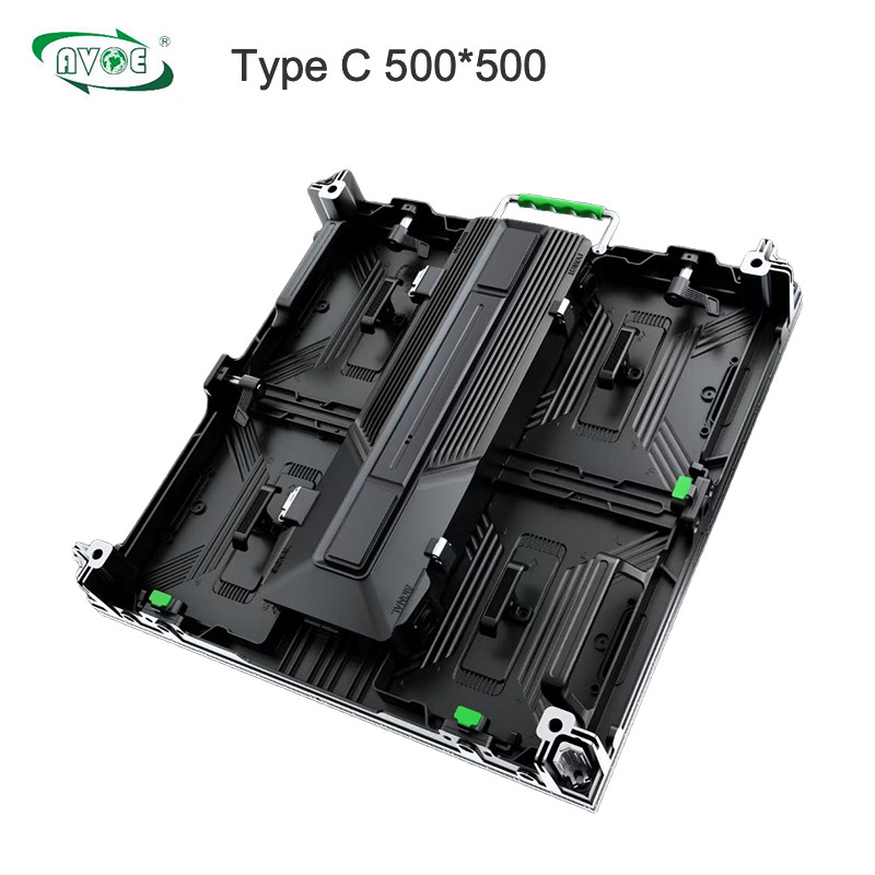 Type C P4.81 4K Indoor LED Rental Display 500x500mm/500x1000mm Curve Cabinets