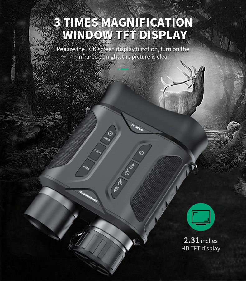LED Flash Infrared Heat Sensor Binoculars 960p Hunting Telescope Night Vision 32GB Memory Card