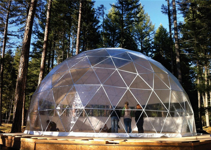 Big Steel Frame Geodesic Dome Tent Sleeping Half Sphere Tent