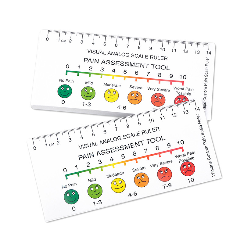 Wintape Customized Visual Analog Scale Ruler Pain Assessment Scale Tool Verbal Rating Scale Wong-Baker Tape In Hospital