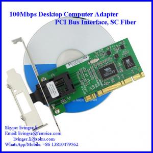 Buy cheap PCI Bus Interface, 100Mbps Desktop Computer Fiber Optic Network Adapter, VIA VT6105M Chipset, SC Fiber product
