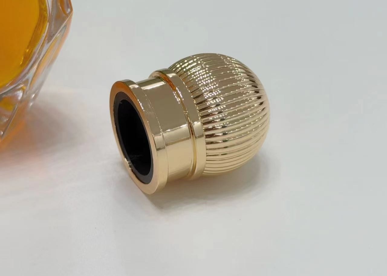 Zinc-Alloy Gold Perfume Bottle Caps For Luxury Perfume And Skincare Packaging