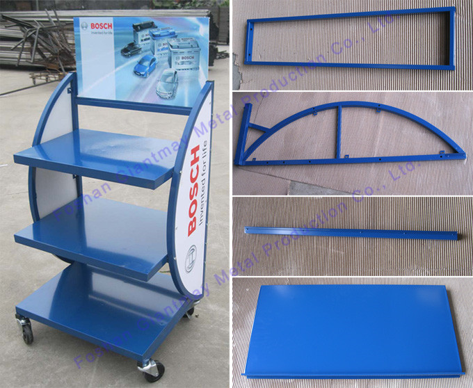 Car Storage Shelf Electric Bike Metal Battery Display Rack