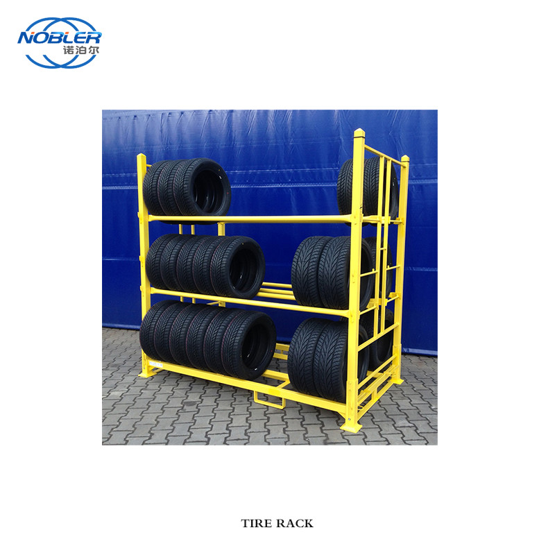 Heavy Duty Stacking Detachable Metal Tire Storage Rack Display Used Tire Racks