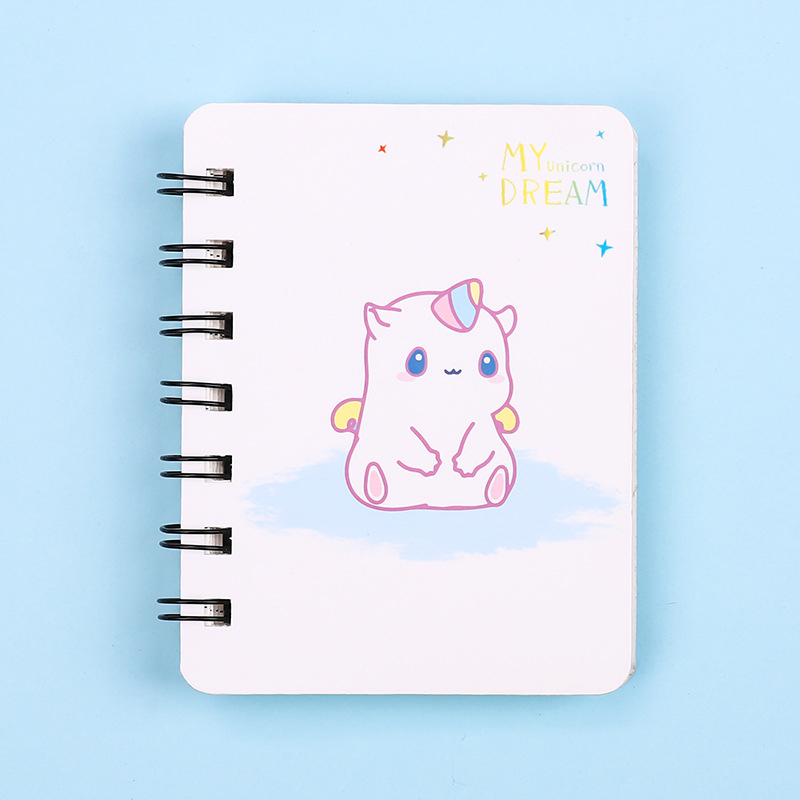 Hardcover Spiral Bound Unlined Notebook A6 Size Multi Color 80 Sheets