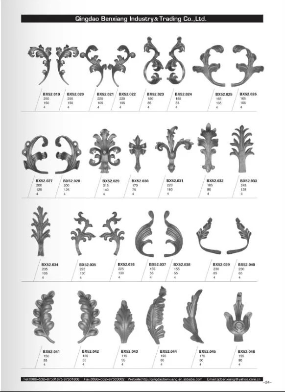 Anti Corrosion Cast Iron Ornaments Zinc Alloy Stainless Steel Material