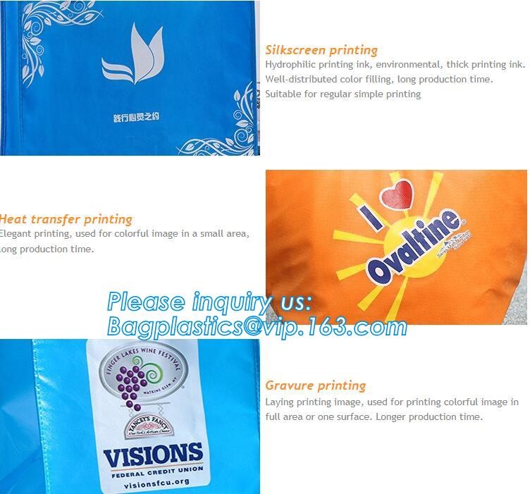 Environmental Promotional Shopping Bags Eco Gift Tote Non Woven Bag, heat seal die cut handle ultrasonic non woven bag