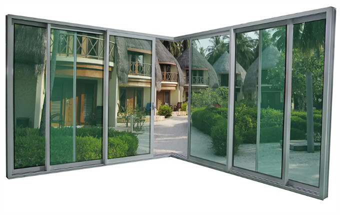 10 Layers Aluminum Stacking Double Glazed Lift And Double Tempered Glass Lift Sliding Doors