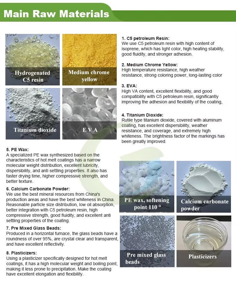 Quick Drying Time AASHTO Standard Hot Melt Paint Dries Quickly Allowing For Minimizing Traffic Disruptions