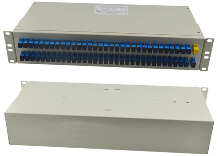 Rack Fiber Optic Cable Splitter PLC 1x64 Corning Passive Optical Networks Support