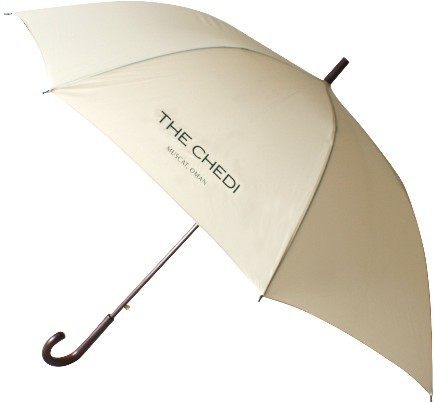Black plastic tip Custom Hotel Umbrellas 4mm 5mm Fiberbone Ribs