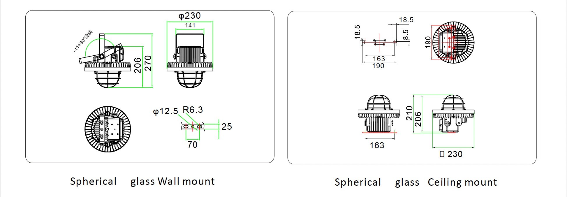 40-70W Explosion Proof Flood Light Fixtures For Oil And Gas Exploration