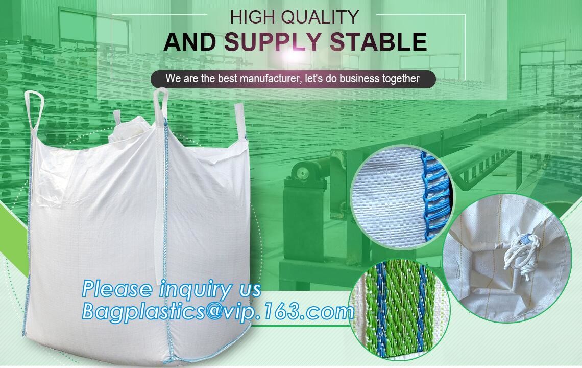 customizable PP u-panel baffle big bag /coated white woven PP jumbo bag/ventilated 4 panel baffle bag/all colors availab