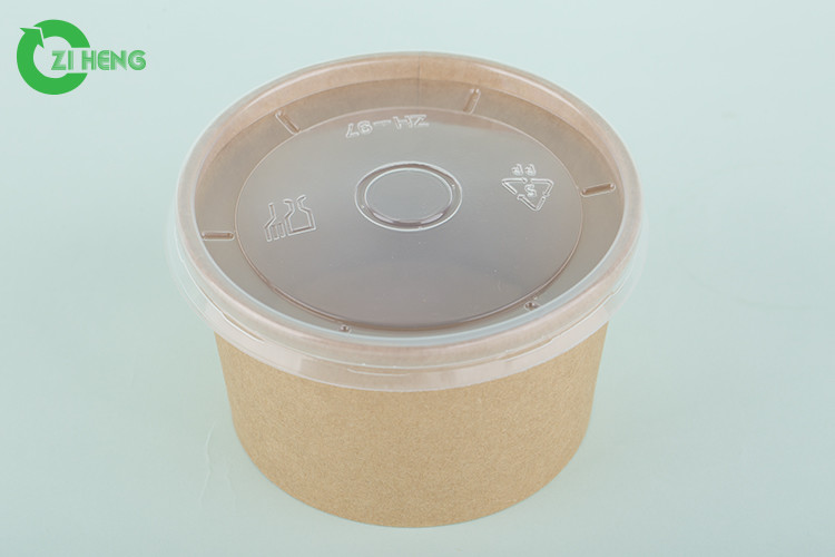 Food grade disposable food grade bamboo paper bowl and spoon for salad soup