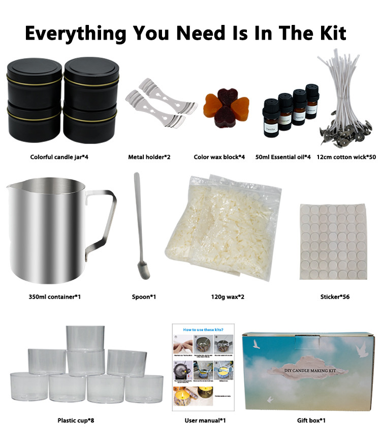 Handmade Scented Candle DIY Candle Making Kit Soy Wax Candle Making Kit