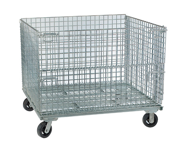 Wire Mesh Warehouse Storage Steel Pallet Cages Heavy Duty 1000kg Capacity