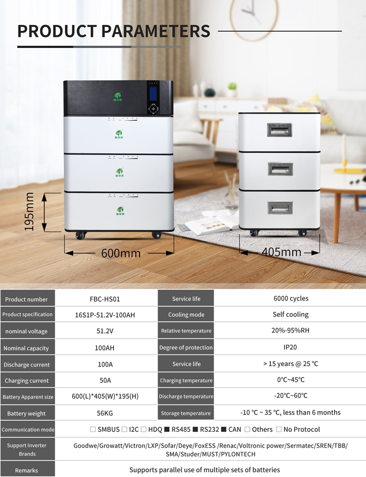 Stacked 51.2v All In One Solar System Off Grid 5kw 48v 100ah Lifepo4 Battery