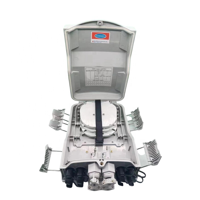 IP65 Outdoor Waterproof Fiber Optical Equipment Black Type Optical Fiber Distribution Box