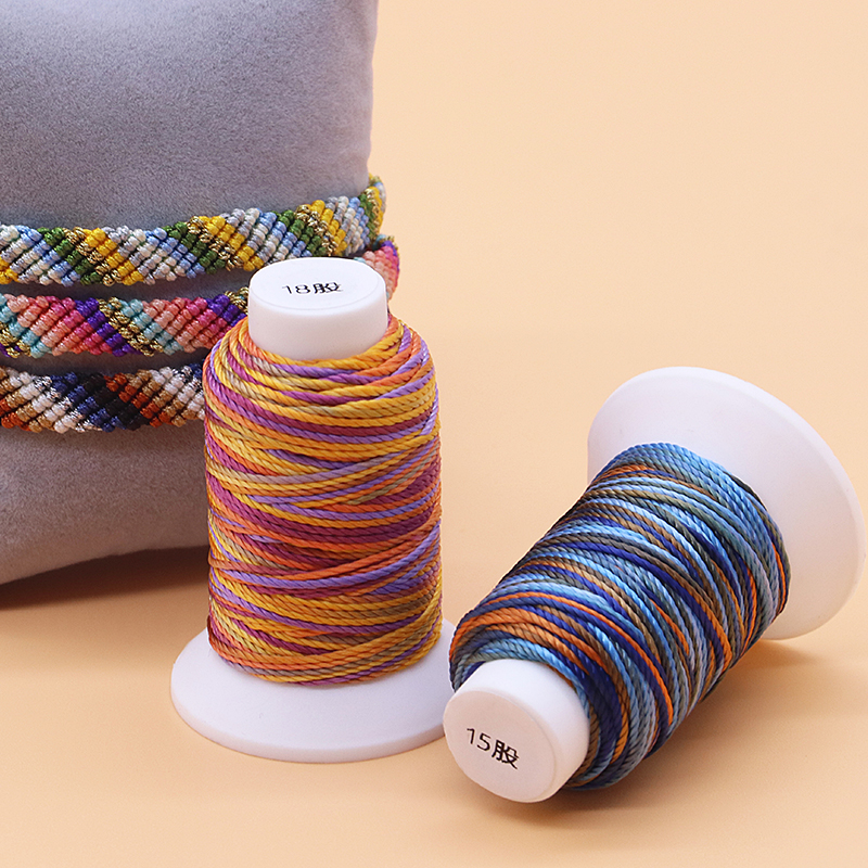 1.0mm MERCERIZED Colorful Braided Rope Handmade Braided Thread Friendship Bracelets