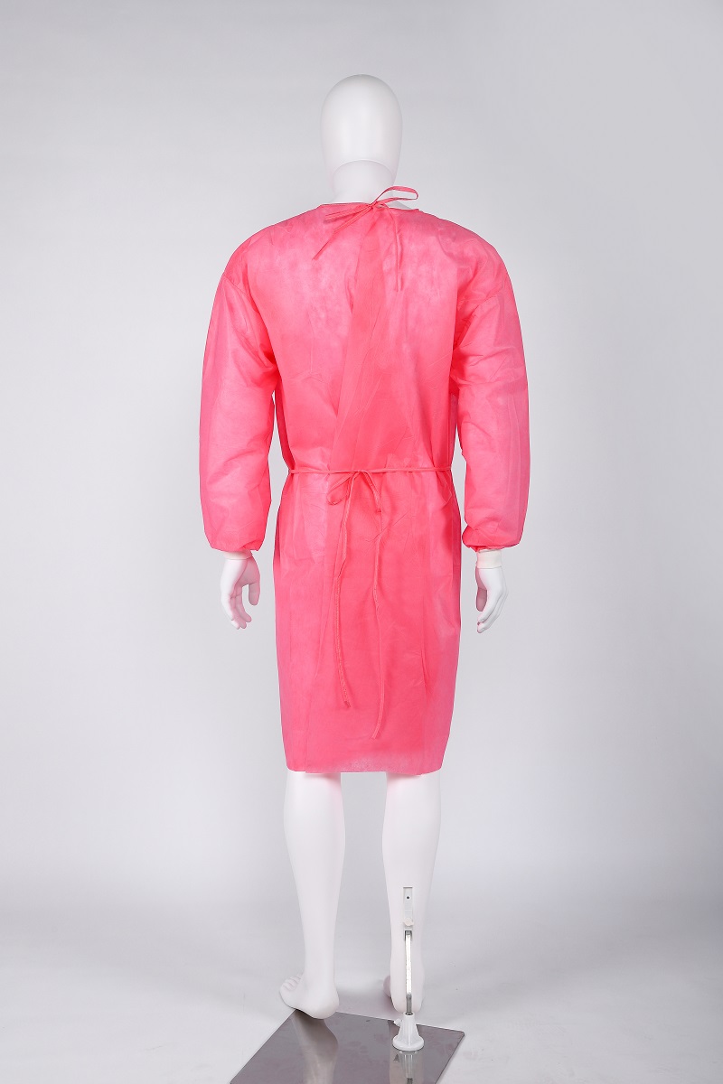 Disposable Nonwoven 3 Layers SMS Isolation Gown Factory Price Nurse Gown Waterproof Tear Resistance PP 1-ply also available