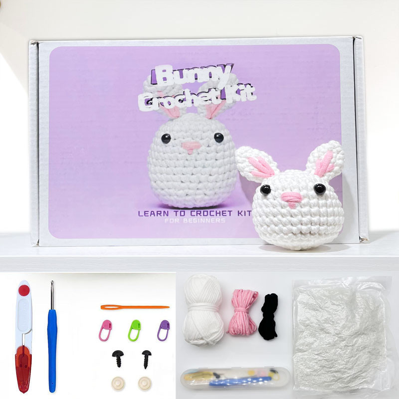 Crafts Knitting Tool Kit Fun Milk Cotton Wool Cute Rabbit Crochet Kit