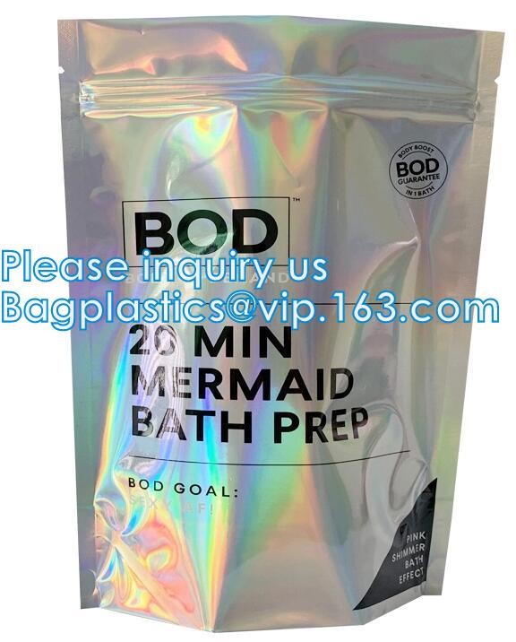 Laser Holographic Material Printed Heat Seal Aluminum Foil Packing Plastic Bag With k For Small Stuff 10g 5g