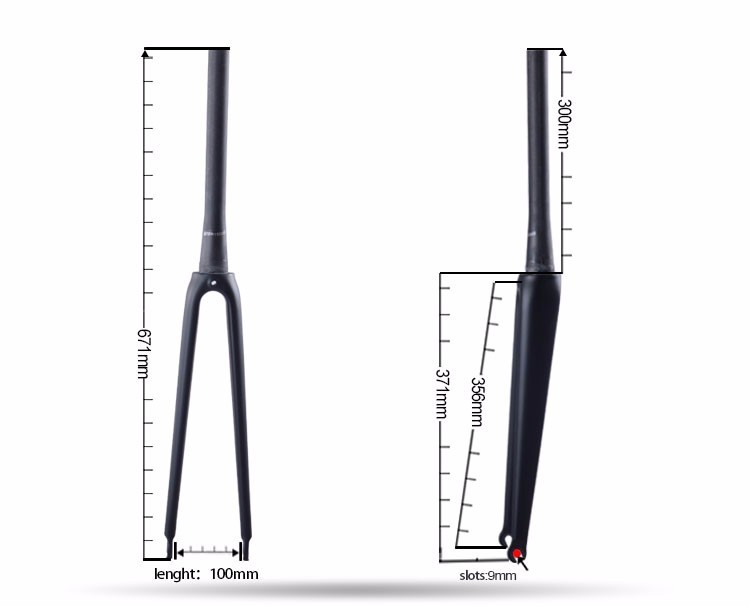 T800 UD 700C Racing Carbon Road Bike Fork V Brake Suspension Fork