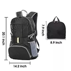 Red BSCI Foldable Hiking Backpack 35L Mountain Equipment Rucksack Waterproof