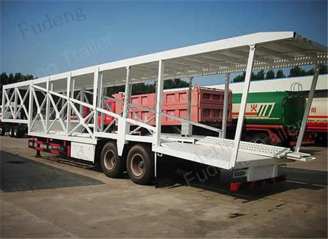 Double Axles Vehicle Transport Trailer Wheelbase Dimensions 10 Cars Carry