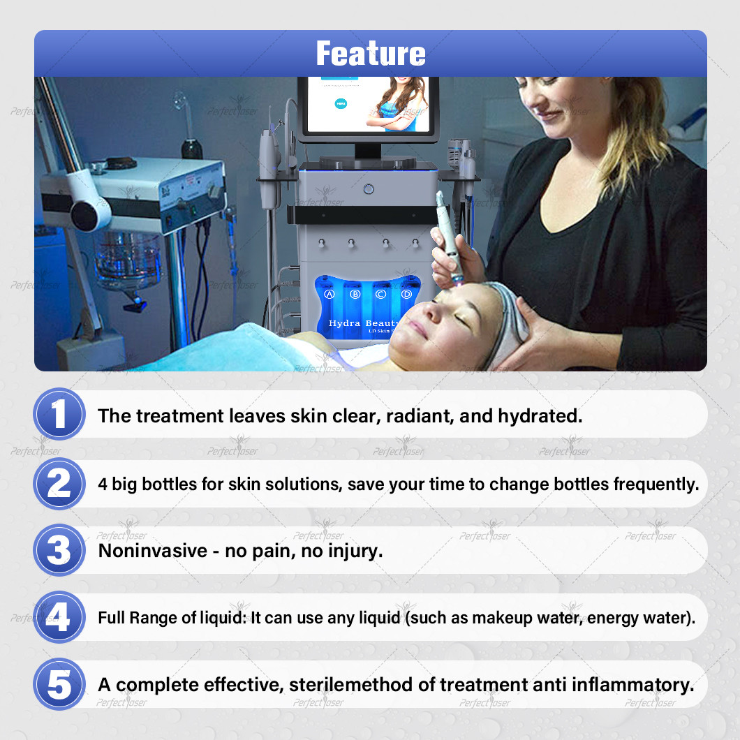 100V-240V Voltage Hydro Facial Machine With Skin Tightening Cleaning Function