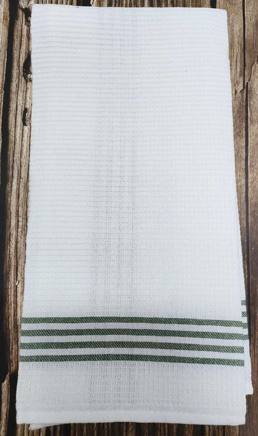 Printed Stripes Cotton Golf Towel for Adult Golfers Custom Logo and Design