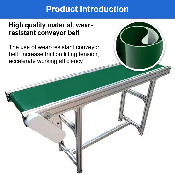 2 Meter Smt Conveyor Systems PU Rubber Belt Conveyor SMT PVC Material Roller Conveyor