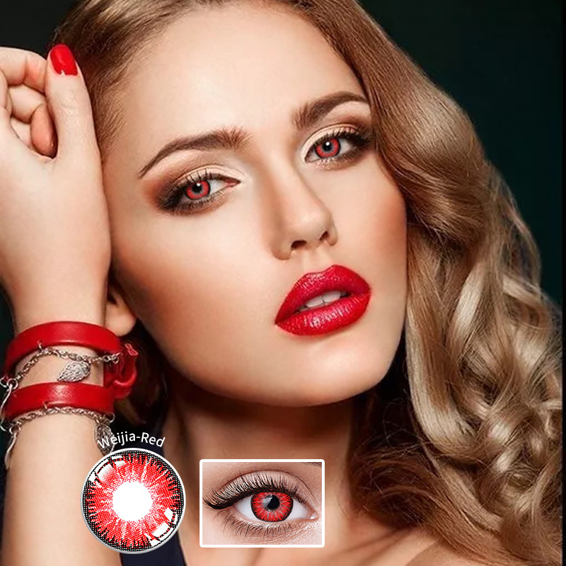 Red Green Brown Blue Spirit Costume Colored Contacts For Halloween