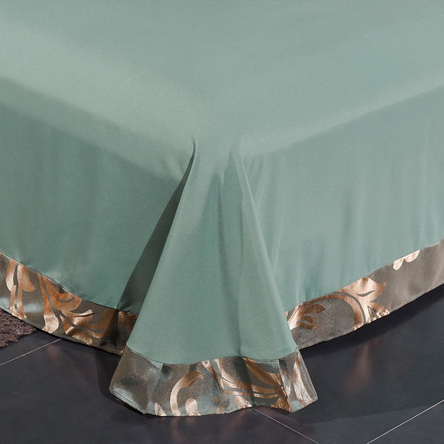 European Style Luxury Satin Silk Hotel Exquisite Jacquard Bedding Set Solid Advantage