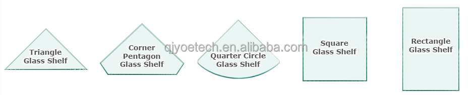 Stainless Steel Bathroom Shelf 6mm Tempered Glass for Living Room/Bathroom Storage