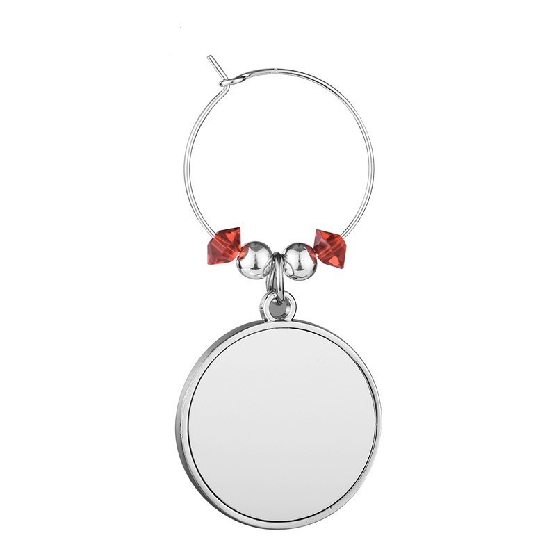 Fashion Sublimation Blank Wine Glass Charm Wine Glass Markers for sublimation