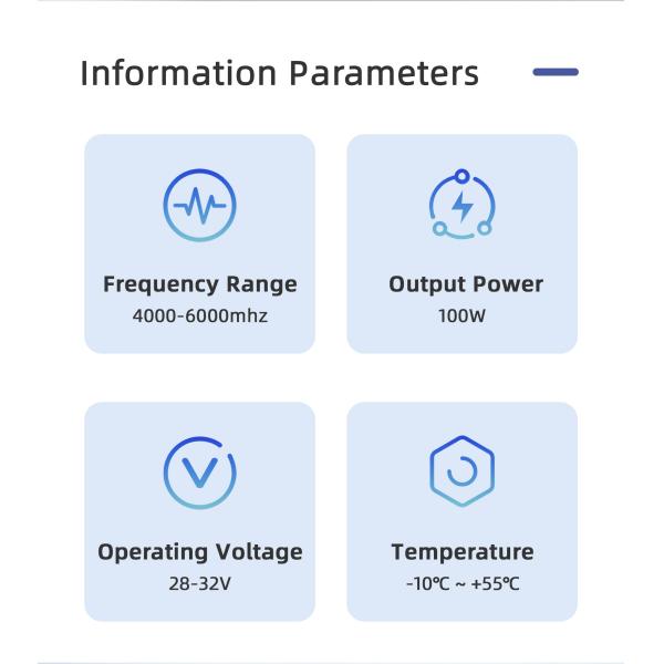 4000-6000MHz 100W Gan Lora Anti Uav Module Anti Portability Fpv Strike for DJI RF Power Amplifier with Ciculator