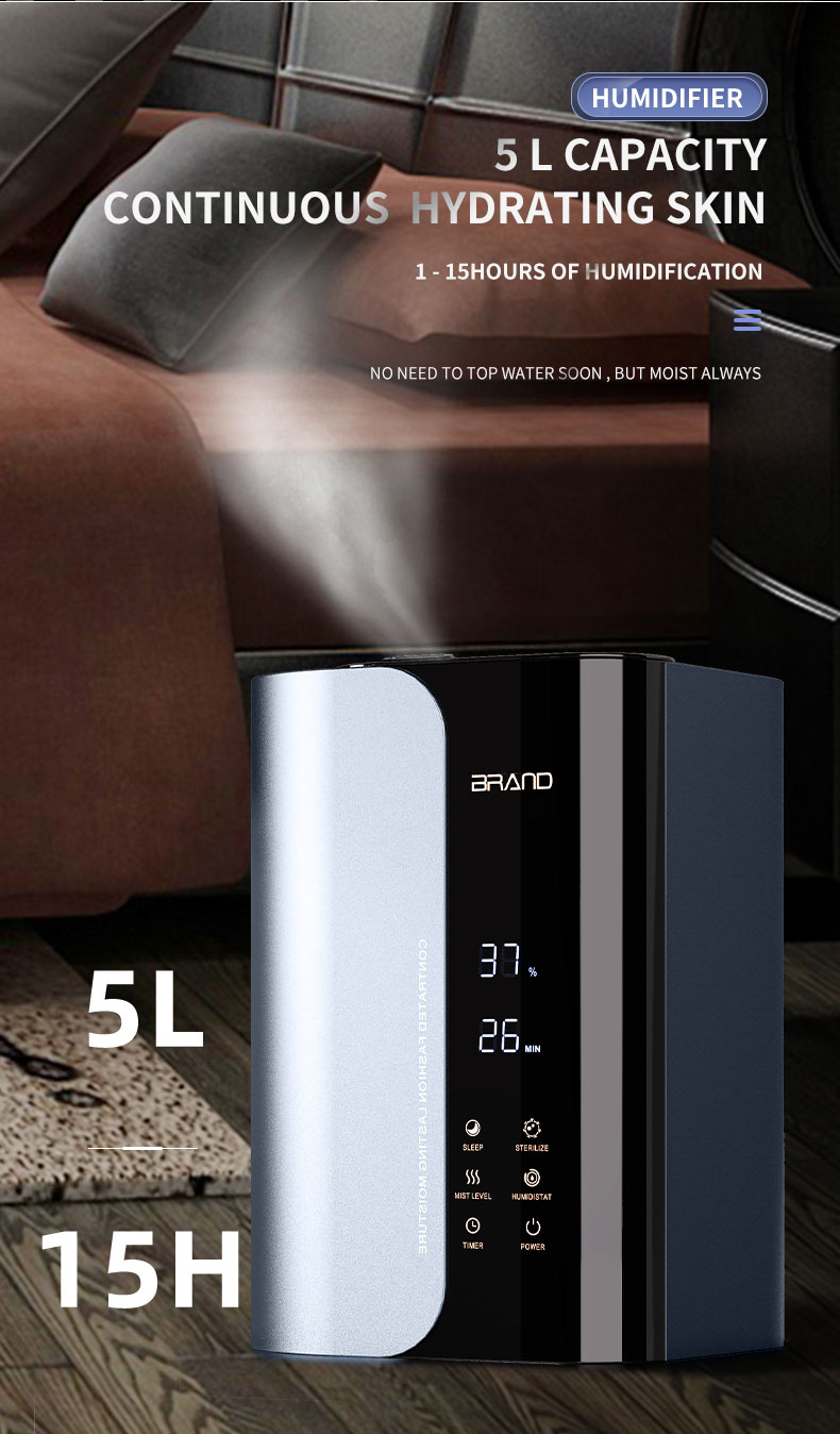 HOMEFISH Touch Control Room Humidifier Home Essential Oil Diffuser 300ML/H