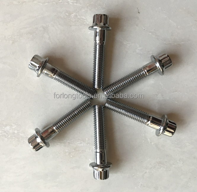 12 PT BBS RS/RX Split Rim Bolts M7 x 32 Steel Chrome-plated for DIN Standard Performance Long-Lasting Performance