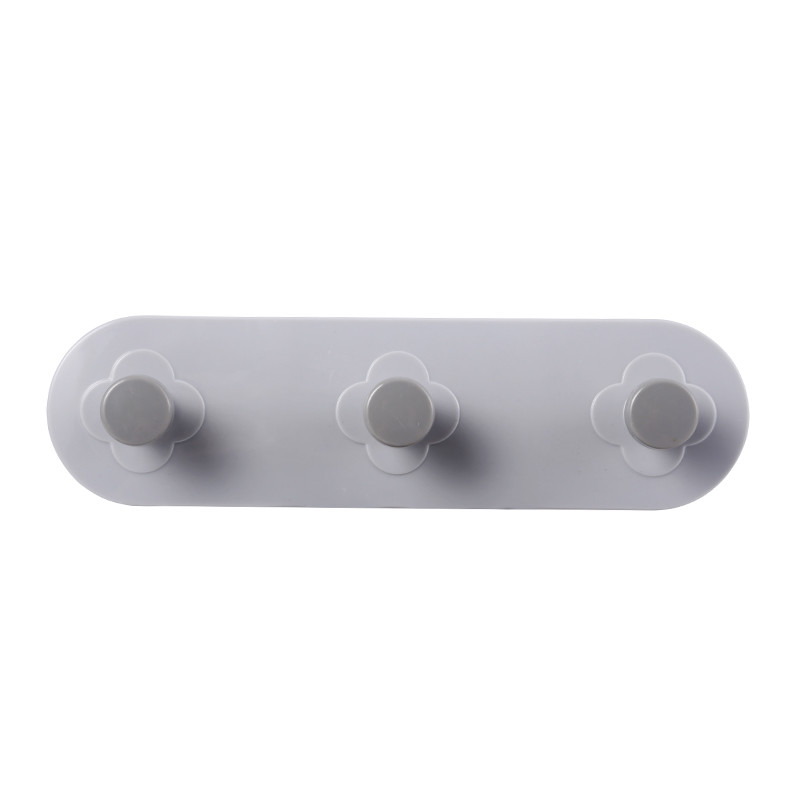 1 Hook 3 Hook Hole Free Long Strip Plastic Wall Hooks Adhesive Traceless