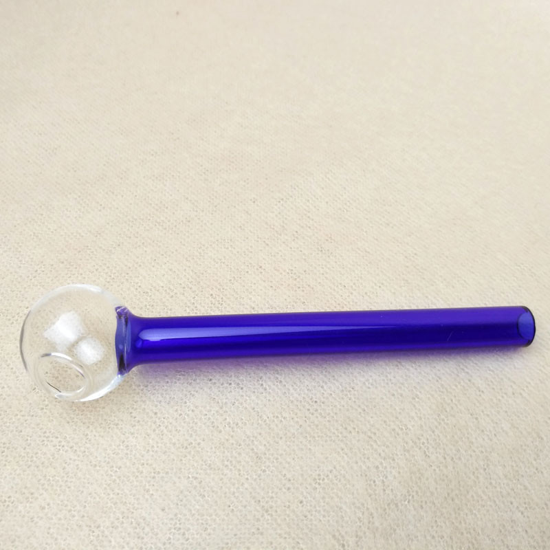 Premium Round Shape Glass Oil Burner Pipe Smoking Accessories Eco Friendly