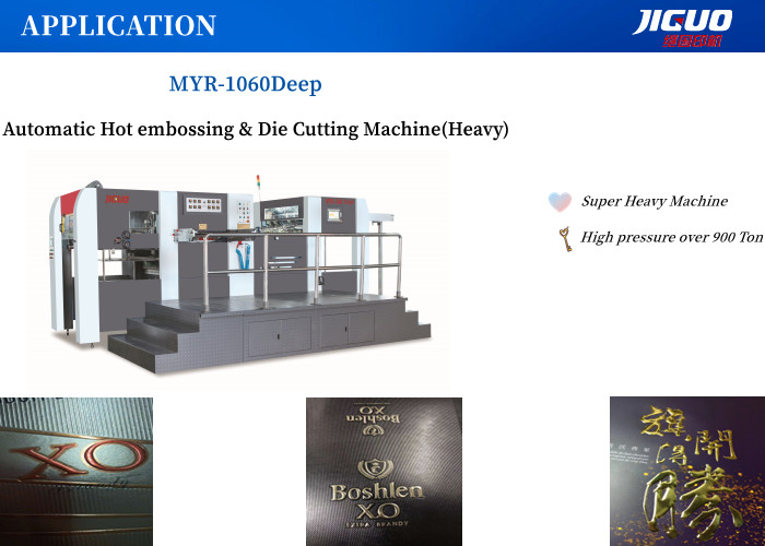 Hot Embossing And Die Cutting Machine Creasing 1070X770mm Cardboard Papers
