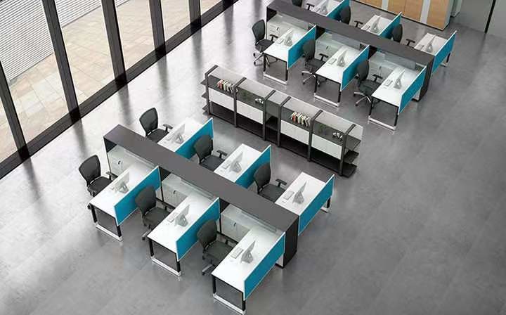 Modern Modular Office Workstations Partitions 2 4 6 Seater Desk Privacy Panel