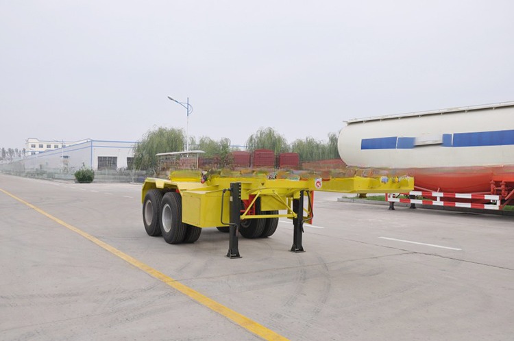 Customized Container Chassis 2 Axle Skeleton Semi Trailer for 20ft Shipping Container Transportation